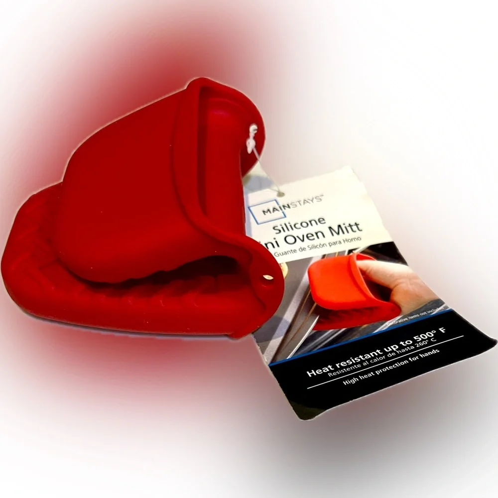 MAINSTAYS MINI SILICONE OVEN MITT POT HOLDER HOT PAD HEAT PROTECTION SHARK BITE